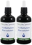 Heiltropfen® Methylene Blue 1% Solution – 2 Pack (2×100 ml / 3.4 fl oz) | Ultra High Purity | USP Pharma Grade | Third-Party Tested | Formaldehyde-Free | Glass Bottles