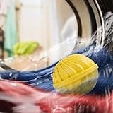 Hinrichs 2 Laundry Balls - Washing Balls for Washing Machine - wash Without Detergent - for Approx. 1,500 Washes - Yellow Laundry Ball without scent