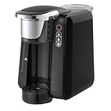 KPod K-Cup Compatible Coffee Machine, 21 Pod Starter Kit Bundle, K-Cup Compatible, UK Plug, Push Button Controls, Energy Saving Mode, Long Coffee Maker, Black