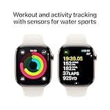 Apple Watch Series 10 GPS + Cellular 46 mm Smartwatch with Gold Titanium Case with Starlight Sport Band - S/M. Fitness Tracker, ECG App, Always-On Retina Display, Water Resistant
