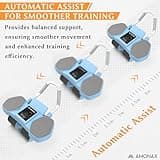 Amonax Ab Roller Exercise Wheel, Four Wheel Abs Trainer with Elbow Support, Abdominal Exercise Equipment for Core Abs, Automatic Rebound Abs Workout Equipment For Home Gym Men Women Use