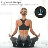 WOWMVP Seat Cushion for Office Chair, Ergonomic Coccyx Cushion, Orthopaedic Memory Foam Sciatica Tailbone Hemorrhoid Pain Relief Non-Slip Support Seat Pad for Wheelchair, Gaming Chair, Car