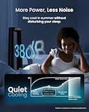 Pro Breeze® OmniAir 41" Bladeless Tower Fan with Air Purifier - Silent Standing Portable Circulator - Remote Control, WiFi, HEPA Filter, LED Display, 10 Fan Speeds, 5 Modes & 60° Oscillation