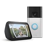 Ring Battery Video Doorbell | Satin Nickel, Works with Alexa + Echo Show 5 | Charcoal - Smart Home Starter Kit