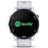 Garmin Forerunner 255 Music GPS 46mm Running Smartwatch, Lightweight, Music Storage, Advanced Training & Insights, Safety & Tracking Features, up to 14 days Battery Life, Whitestone