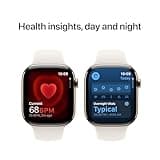 Apple Watch Series 10 GPS + Cellular 46 mm Smartwatch with Gold Titanium Case with Starlight Sport Band - S/M. Fitness Tracker, ECG App, Always-On Retina Display, Water Resistant