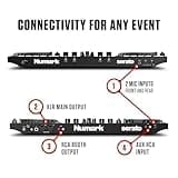 Numark NS4FX – 4-channel DJ Controller, Touch Jog Wheels with Display, Performance Pads and Effects, Booth and Main Outputs, Serato DJ Lite Included