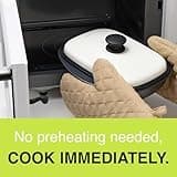 7-in-1 Microwave Grill Pan with Lid (M) size - Pariju Nonstick Cookware for Quick, Healthy Meals