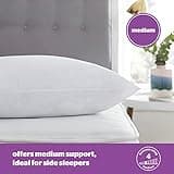 Silentnight Deep Sleep Pillows 2 Pack – Medium Support Comfortable Hollowfibre Bed for Front, Back and Side Sleepers Machine Washable Hypoallergenic of Standard Size, White