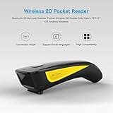 NETUM Bluetooth Mini Barcode Scanner 2.4G Wireless Compatible, Small Pocket USB 1D 2D QR Code Scanner for PC POS, Bar Code Image Reader for Tablet iPhone iPad Android iOS - C750