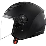 LS2 Motorcycle Helmet - Open Face OF616 - Airflow LS2 Matt Black - M