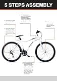 Wildtrak - Alloy Mountain Bike, Adult, 26 Inch, 18 Speed, Shimano shifters - White