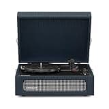 Crosley Voyager Portable Turntable - Bluetooth Record Player, 3-Speed Suitcase Vinyl Player, Home Turntables for Vinyl Records, Built in Stereo Speakers & Bluetooth Receiver, AUX Input, Navy Blue