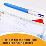 BIC 4 Colours Original Pens, Multi Coloured Pens All In One, Retractable Ballpoint Biro Pens, Green, Blue, Red, Black, 12 Pens Per Pack, 1 Pack