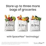 Samsung Series 8 SpaceMax Combi Fridge Freezer, Featuring Spacemax, AI Energy Mode and Twin Cooling, Black, Model: RB38C607AB1