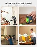 CIGMAN Green Laser Level with Self-Levelling and Manual Modes, 30m Range (Pulse Mode Extend 50m with Receiver), 4 Brightness Levels, ±0.3mm/m High Precision, Includes 2 AA Batteries & Mounting Bracket