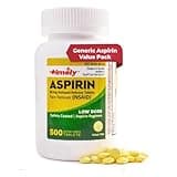 Timely - Low Dose Aspirin 81mg - 500 Count -Low Dose - Enteric Coated Low Strength - Pain Reliever for Minor Aches and Pains, Fever Reducer - Made in USA