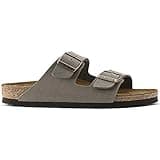BIRKENSTOCK ARIZONA Birko-Flor Nubuck Wide, Unisex Adults' Sandals, Grey (Stone), 9.5 UK (44 EU)