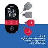 Beurer EM59 Digital TENS/EMS Device with Heat, 4-in-1 stimulation device for pain therapy, muscle stimulation, massage and heat therapy, 4 electrodes, 70 programmes, 50 intensity levels