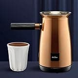Hotel Chocolat Velvetiser - In-Home Hot Chocolate Machine - Barista-Grade Hot Chocolate Maker - Copper Edition - Complete Starter Kit - 2 Ceramic Podcups & 10 Single-Serve Sachets