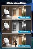 Jennov 【5MP+360°PTZ】 Wireless Security Camera System, 10CH NVR CCTV Camera System with 1TB HDD, 4PCS PTZ Security Cameras, Human Detection, Color Night Vision, Auto Tacking, Two Way Audio