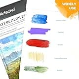 Artecho Watercolour Paper A4 Pad 40 Sheets with Watercolour Brush and Pencil, Water Colour Paper 300gsm, Art Paper Pad, Watercolour Sketchbook for Painting, Drawing, Sketching and Mixed Media