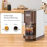 KOTLIE 5 in 1 Coffee Machine for Nespresso Original/Dolce Gusto/Lavazza Mio/L’OR/Ground Capsule and ESE Coffee Pods,19Bar multi-Capsule Coffee Machine AC-513HF