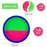 Morcheiong Toss and Catch Ball Game Outdoor Toys Beach Games for Kids Family with 4 Paddles 4 Balls and 1 Storage Bag