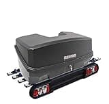 Menabo Race 4 Tow Bar Bicycle Carrier for 4 Bikes with QuickStop Folding Mechanism and Boxxy Luggage Box Black