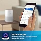 Philips Air Purifier 600 Series, Ultra-quiet and energy-efficient, For allergy sufferers, HEPA filter removes 99.97% of pollutants, Covers up to 44m2, App control, White (AC650/20)