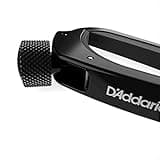 D'Addario Guitar Capo for Acoustic and Electric Guitar - NS Capo - Adjustable Tension - Guitar Accessories - Works for 6 String and 12 String Guitars - Black