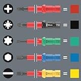Wera 05135870001 Kraftform Kompakt W 2 Wartung Screwdriver Set, Red