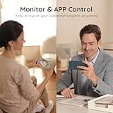 BOIFUN 2K Wifi Video Baby Monitor, App & 5'' Screen Control, Night Light, Motion&Cry Detection, PTZ, Auto Tracking, 3000mAh Battery,Humidity & Temperature Sensor, Baby Monitor with Camera Night Vision