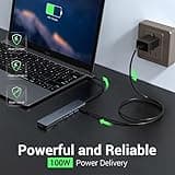 USB C Hub, JESWO 8 in 1 USB C Adapter with 4K HDMI, 100W PD, Multi USB A+C Data Ports 5Gbps, SD/TF Card Reader, Type C Dongle to HDMI Adapter for Macbook M1/M2, iPad Pro