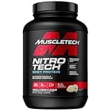 MuscleTech NitroTech Whey Protein Powder, Muscle Maintenance & Growth, Whey Isolate Protein Powder With 3g Creatine, Protein Shake For Men & Women, 6.8g BCAA, 40 Servings, 1.8g, Vanilla Cream