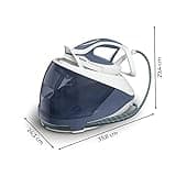 Tefal ProExpress Protect Steam Generator Iron, 7.5-Bar High Pressure, 560g/min Steam Boost, 135g/min Steam Output, No-Setting Technology, Anti-Drip Protection, 1.8 Litre, Blue & White,GV9224