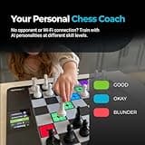 ChessUp 2 - Electronic Chess Board by Bryght Labs - Built-in WiFi, Chess Engine - Includes Chess Set TouchSense Pieces - Light Up Smart Chess Board - with AI, Lessons, Wireless Play & Companion App