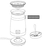 Hotel Chocolat Velvetiser - In-Home Hot Chocolate Machine - Barista-Grade Hot Chocolate Maker - Copper Edition - Complete Starter Kit - 2 Ceramic Podcups & 10 Single-Serve Sachets