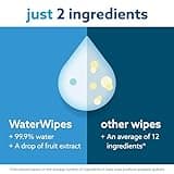 WaterWipes Plastic-Free Original Baby Wipes, 99.9% Water Based Wipes, Unscented for Sensitive Skin, 720 count (Pack of 12)