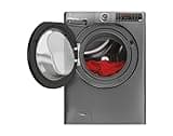 Hoover H-WASH 350 9kg Freestanding Washing Machine, 1400 RPM, A Rated, ECO-Power Inverter Motor, hOn App, 60 Programmes, Eco Doser, Power Care System, Graphite, 60x54x85 cm - H3WPS496TAMBR680