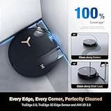 ECOVACS DEEBOT X8 PRO OMNI Robot Vacuum and Mop, 18000Pa, OZMO ROLLER Instant Self-Washing Mopping, 40-75℃ Hot Water Mop Washing, Auto Cleaning Solution Adding, Hot Air-Drying, Self-Emptying, Black
