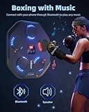 Zacro Music Boxing Machine with Gloves & Headband - Smart Bluetooth Music Boxing Machine Wall Mounted with 9-Level Speed & Mode Adjustment, USB Charging One Punch Musical Boxing Machine for Kid Adult