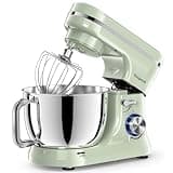 Vospeed Stand Mixer,5 Quarts 8-Speed 1000W Tilt-Head Food Mixer, Kitchen Electric Standing Mixer With Dough Hook, Whisk, Beater, Splash Guard & Mixing Bowl For (Green)