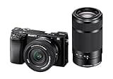 Sony Alpha 6100 | APS-C Mirrorless Camera with 16-50 mm and 55-210mm Zoom Lenses (Fast 0.02s Autofocus, Eye Tracking Autofocus for Human and Animal, 4K Movie Recording and Flip Screen)