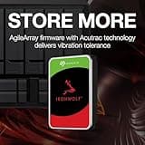 Seagate IronWolf 4TB, NAS, Internal Hard Drive, CMR, 3.5 Inch, SATA, 6GB/s, 5.400 RPM, 256MB Cache, for RAID Network Attached Storage, Data Rescue Services (ST4000VNZ06)