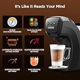 Warriors1 5 in 1 Pod Coffee Machines for Nespresso Original, Dolce Gusto, Lavazza A Modo Mio, Espresso Point Capsule and Ground Coffee, 20Bar, 0.8L, Automatic Small Coffee Machine for Home and Office