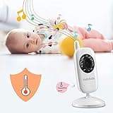 HelloBaby Wireless Video Baby monitor with Camera and Night Vision, 3.2 Inch Screen Night Vision Temperature Monitoring & 2 Way Talkback System Lullabies UK Interface Plug (HB32)