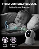 Comfyer 4-Split Screen Smart Video Baby Monitor with 2K Camera–5" 1080P HD Display, 5050mAh Battery, Wi-Fi&Non-Wi-Fi, App&Monitor Control, Night Vision, Motion Detection, Temp Sensor, PTZ, 500m Range