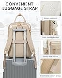 LOVEVOOK Backpack Womens, 15.6 Inch Laptop Travel Work Rucksack, Waterproof School Bag with USB Port, Anti Theft Ladies Computer Back Pack for Office Business College Uni, Khaki