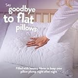 Slumberdown Rebound Quilted Pillows 4 Pack Hotel Quality Thick & Bouncy Firm Bed Pillow for Back and Side Sleepers - Non-Allergenic, UK-Made, Machine Washable, Packaging May Vary (48 x 74cm)